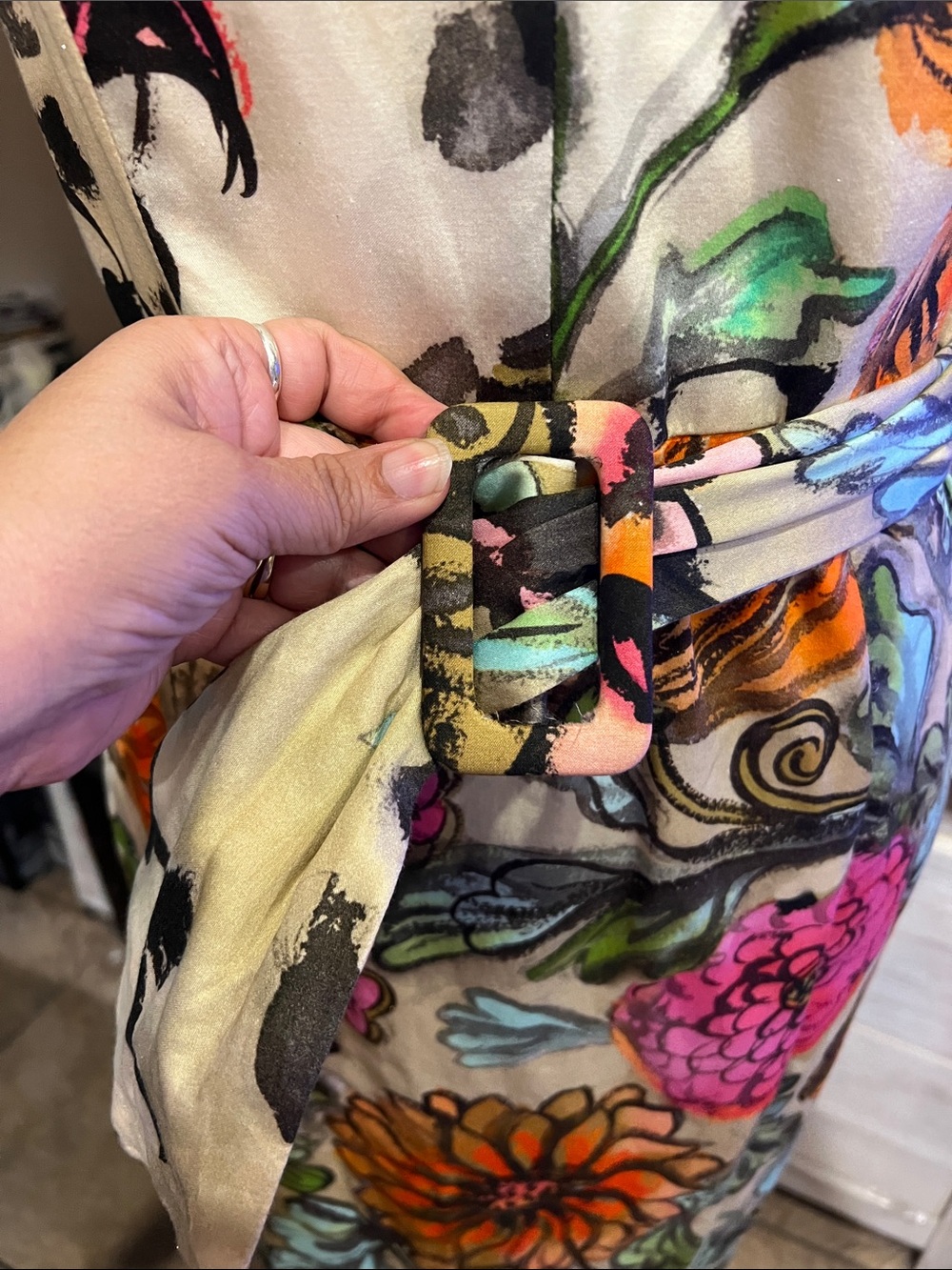 Milly of New York Floral slip Dress Romantic boho Garden Party Midi size 8 - Picture 4 of 12